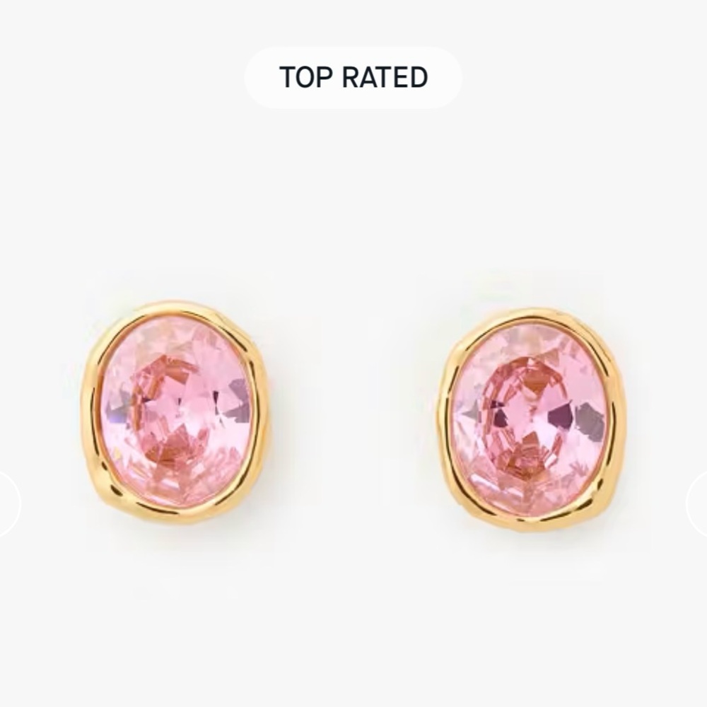 KATE SPADE HIGH SHINE STUDS PINK COLOR/GOLD TONE